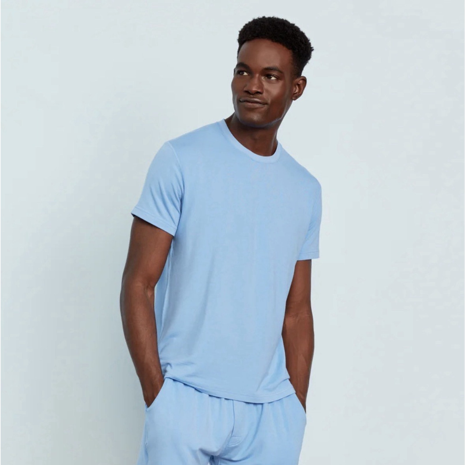 Jamby Adult Jamtee Small Short Sleeve Crew Neck Cornflower Blue T-Shirt Nwt — image 3 of 8
